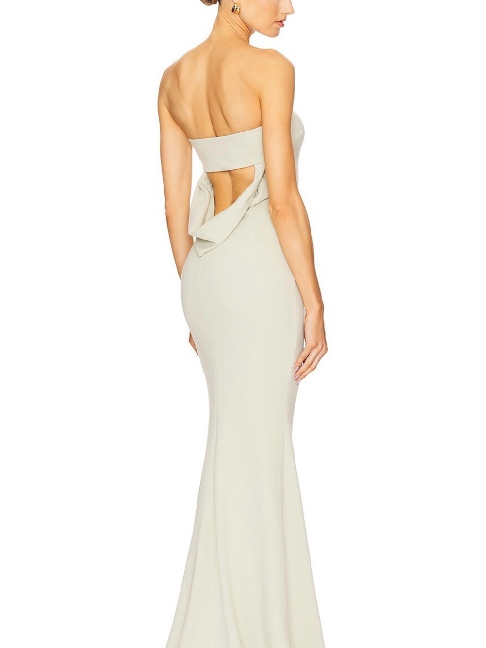Katie May Strapless Cream Mermaid Gown with Sculpted Back